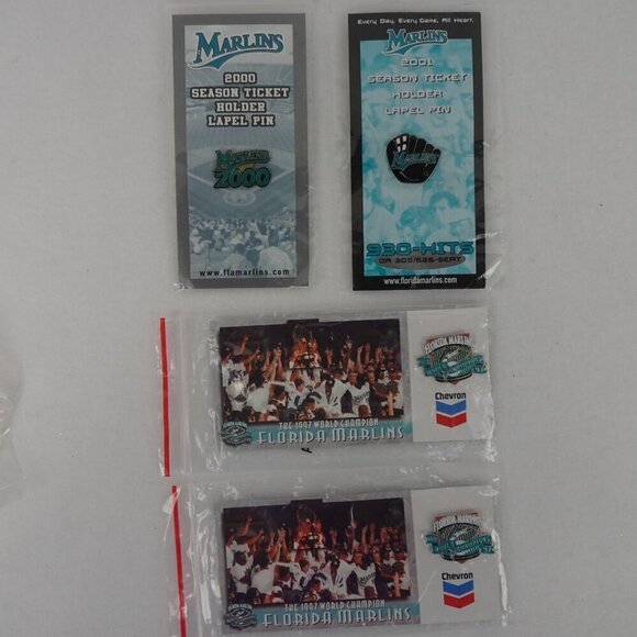 4 FLORIDA MARLINS /MIAMI MARLINS Lapel Pins 1997 2000 2001 - Picture 2 of 11